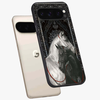 Majestic Ride Legacy Glass Case displayed in angled mockup highlighting sleek vehicle design with bold racing aesthetic.