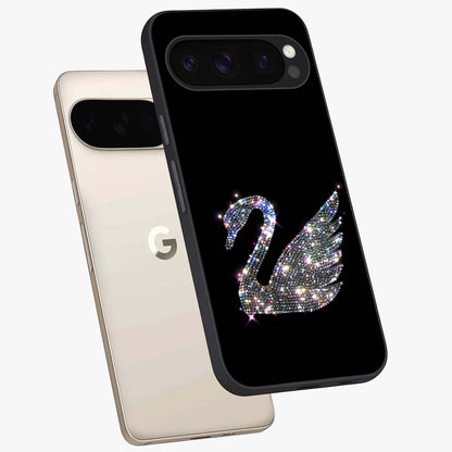 Starlit Sky Tapestry Glass Case displayed in angled mockup highlighting celestial night pattern with artistic aesthetic style.