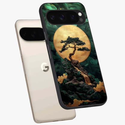 Worry Less Swim Glass Case displayed in angled mockup highlighting fun typography design with relaxed aesthetic style.