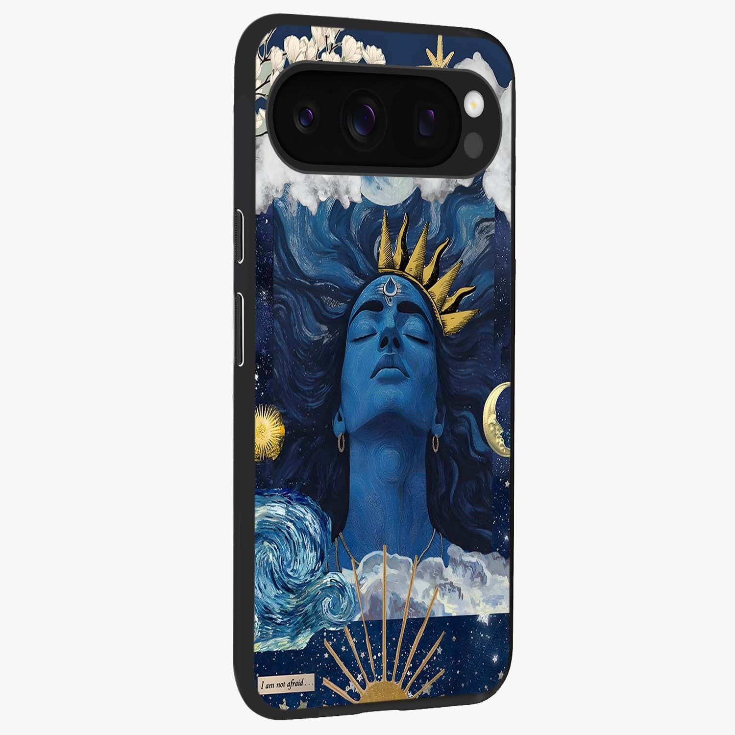 Aesthetic Lord Shiva Glass Case upright view showcasing powerful Lord Shiva artwork with devotional theme.