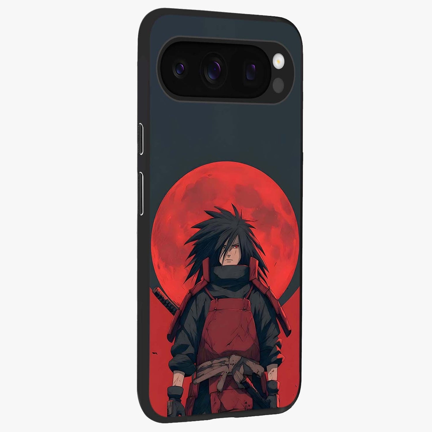 Crimson Moon Warlord Glass Case upright view showcasing powerful warlord artwork with dark celestial theme.