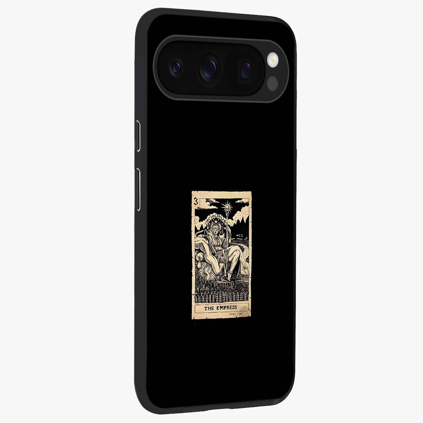 The Empress Glass Case upright view showcasing powerful empress themed artwork with luxurious artistic theme.