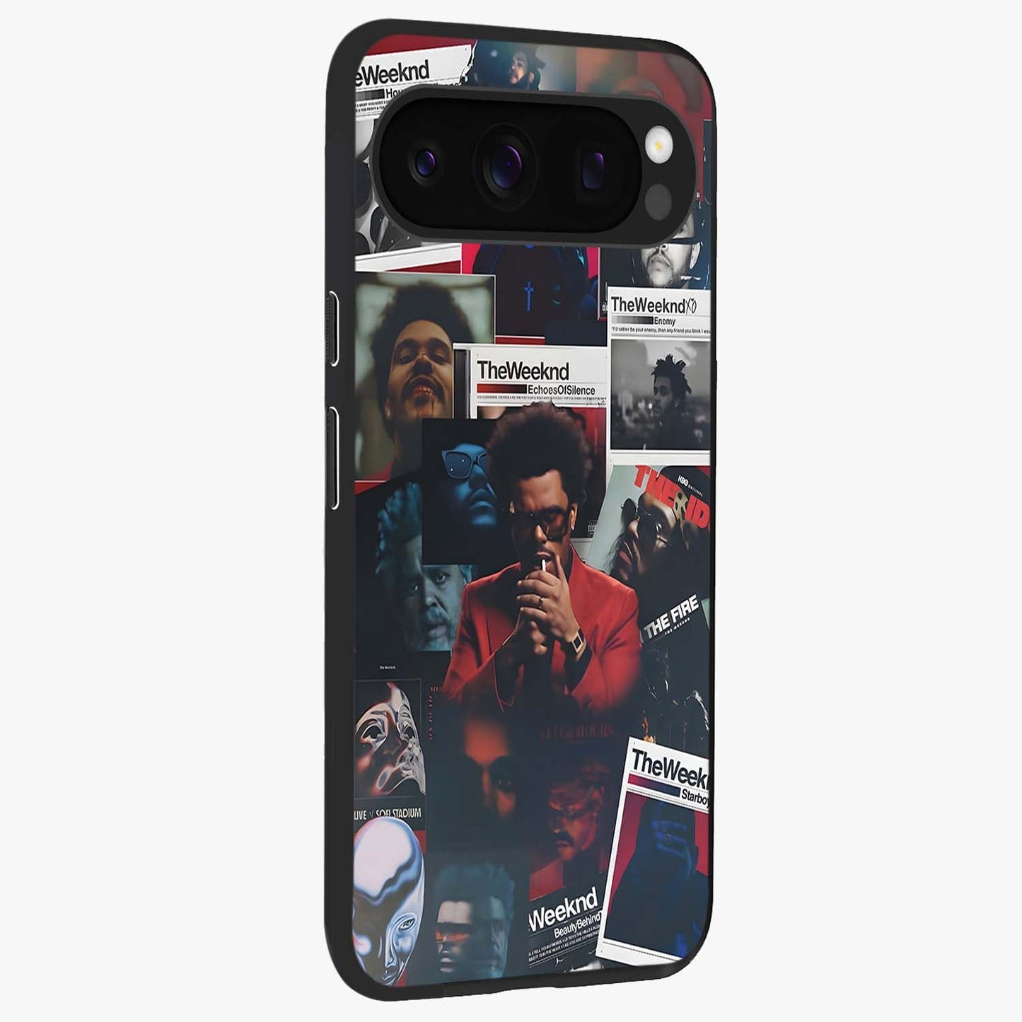 The Weeknd Glass Case upright view showcasing bold music themed artwork with contemporary artistic style.