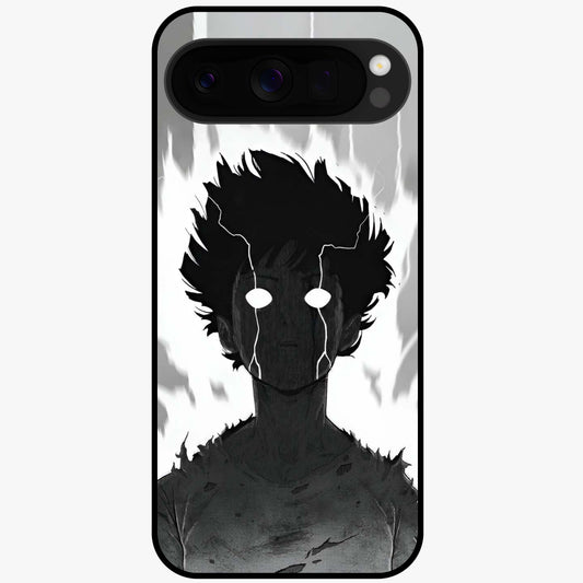 Awakened Inner Rage Glass Case showing flat back view with intense artistic artwork and glossy glass finish.