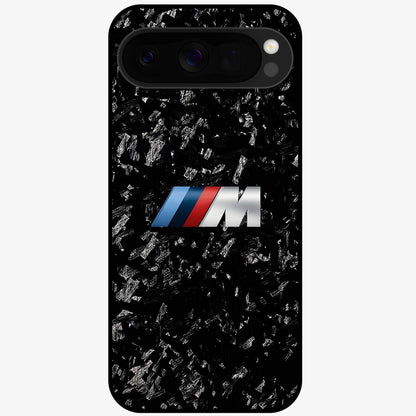 Carbon Speed Mark Glass Case showing flat back view with sporty carbon pattern artwork and glossy glass finish.