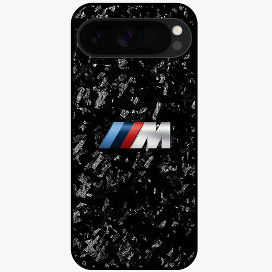 Carbon Speed Mark Glass Case showing flat back view with sporty carbon pattern artwork and glossy glass finish.
