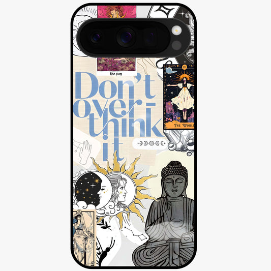 Ethereal Thoughts Glass Case showing flat back view with dreamy artistic artwork and glossy glass finish.