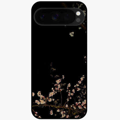 Petal Moon Light With Custom Name Glass Case showing flat back view with floral moonlight artwork and personalized name design.