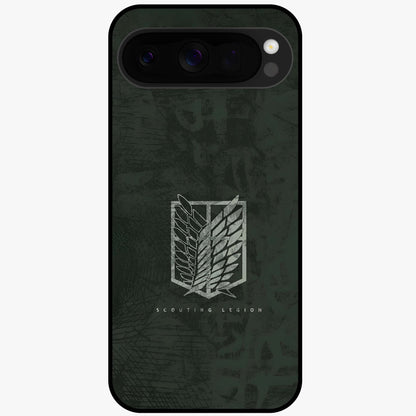 Wings Of Freedom Glass Case showing flat back view with symbolic wings artwork and glossy glass finish.