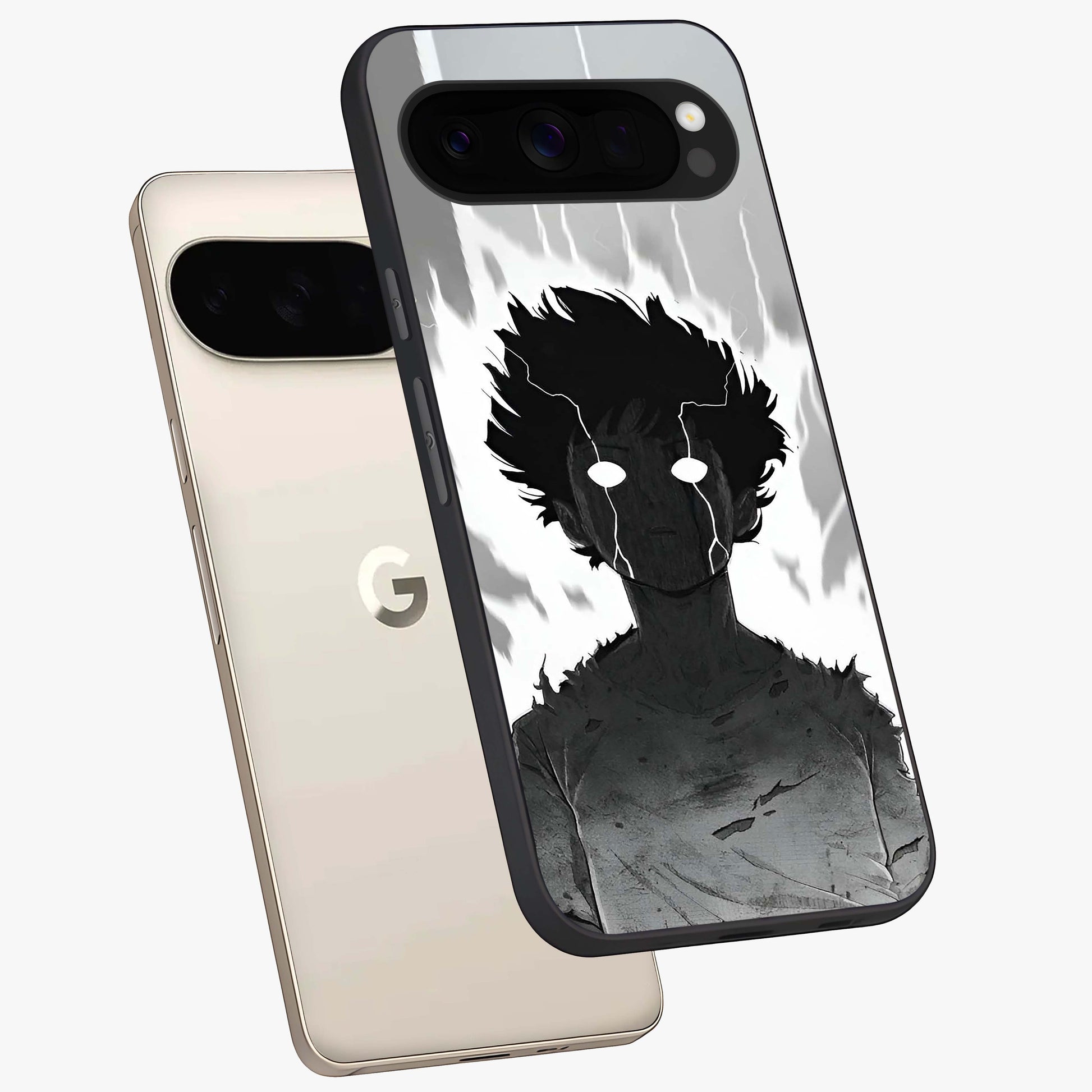 Awakened Inner Rage Glass Case displayed in angled mockup highlighting powerful graphic design and bold artistic theme.