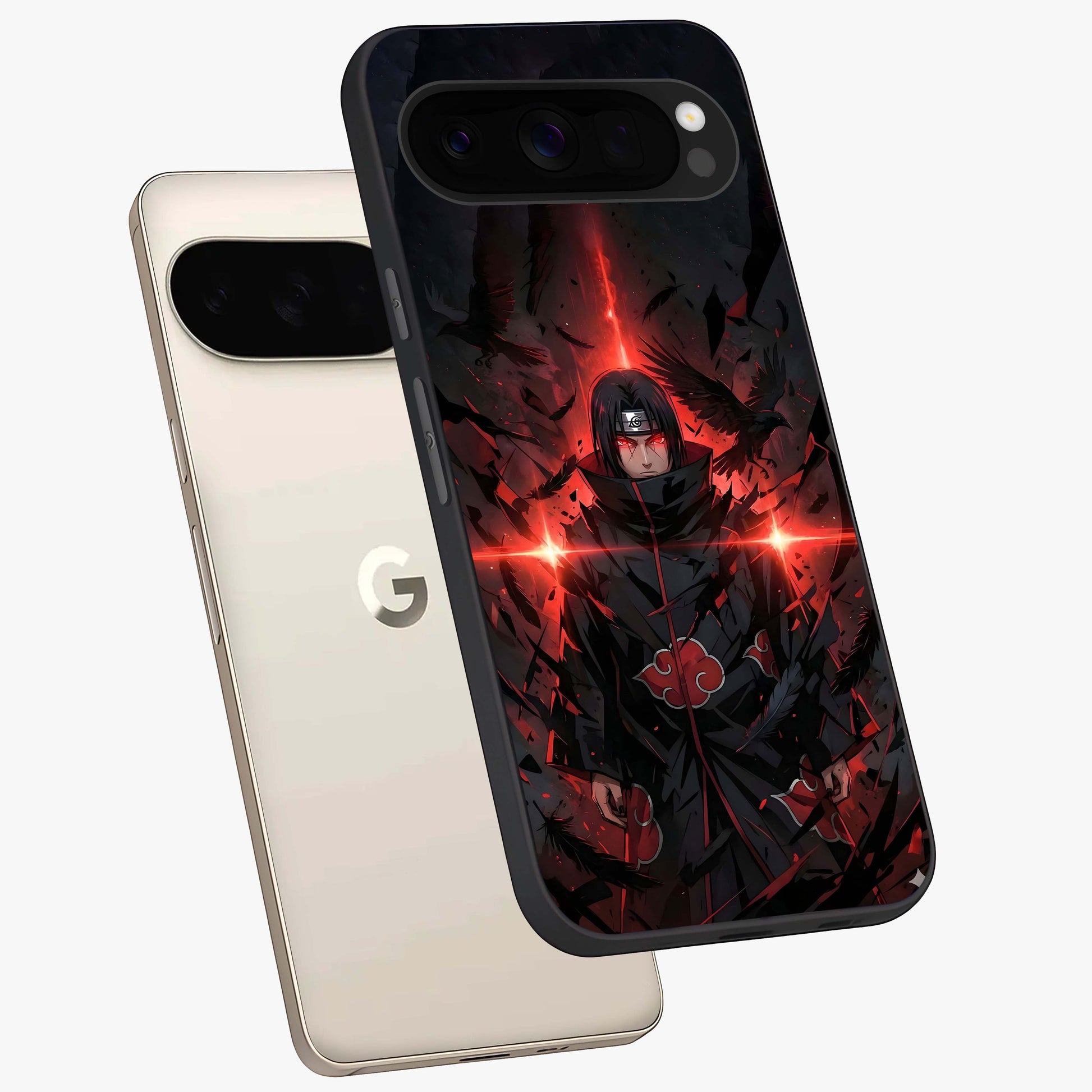 Focused Blade Discipline Glass Case displayed in angled mockup highlighting clean minimal text artwork with modern aesthetic style.