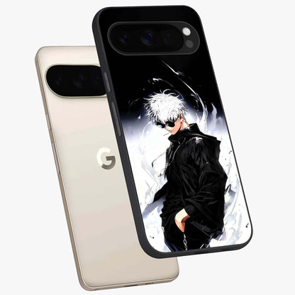 Limitless Shadow King Glass Case displayed in angled mockup highlighting dramatic dark hero design with intense aesthetic.