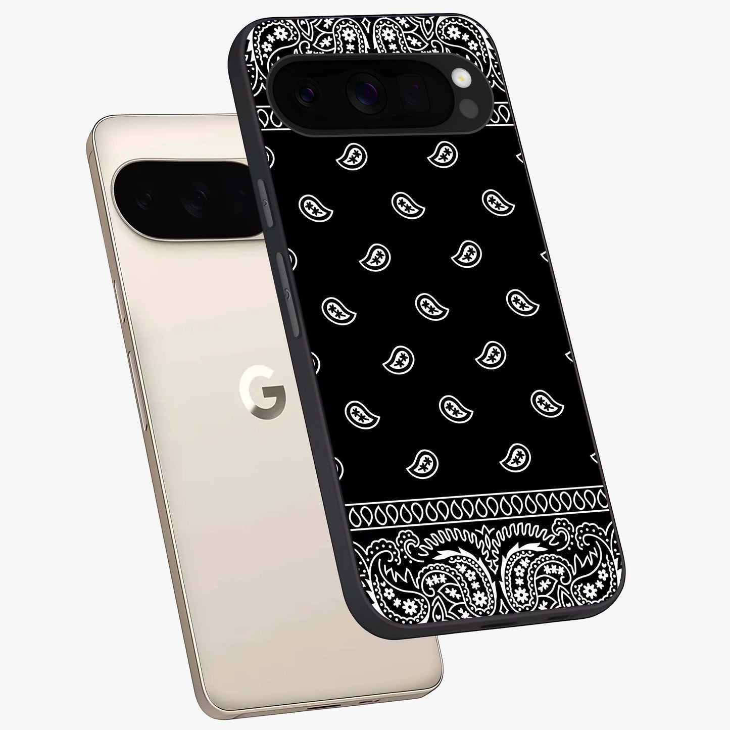 Retro Rebel Threads Glass Case displayed in angled mockup highlighting retro inspired graphic design with rebellious aesthetic.