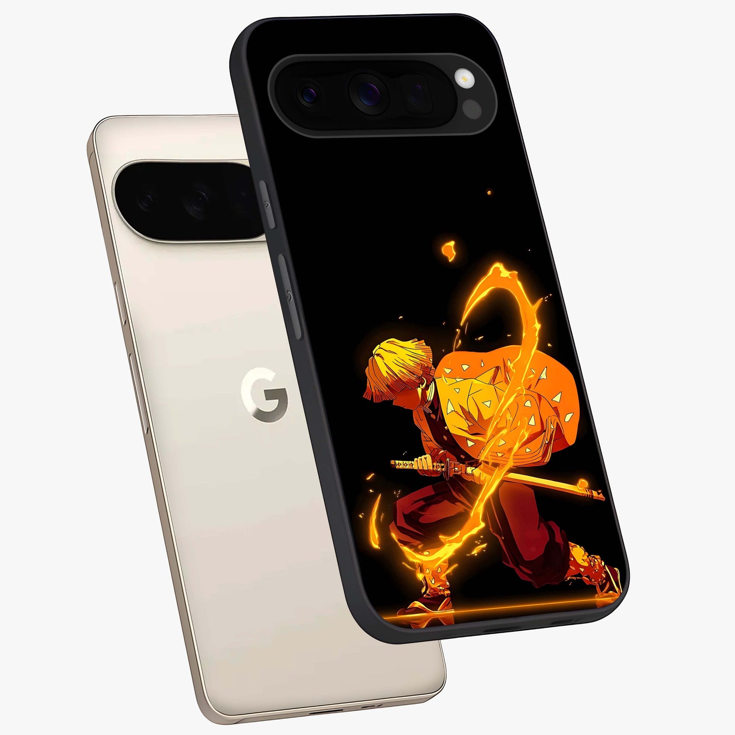 Thunder Flame Execution Glass Case displayed in angled mockup highlighting dramatic fire themed design with intense fantasy aesthetic.