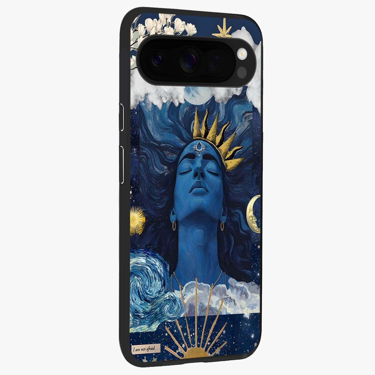 Aesthetic Lord Shiva Glass Case upright view showcasing powerful Lord Shiva artwork with devotional theme.