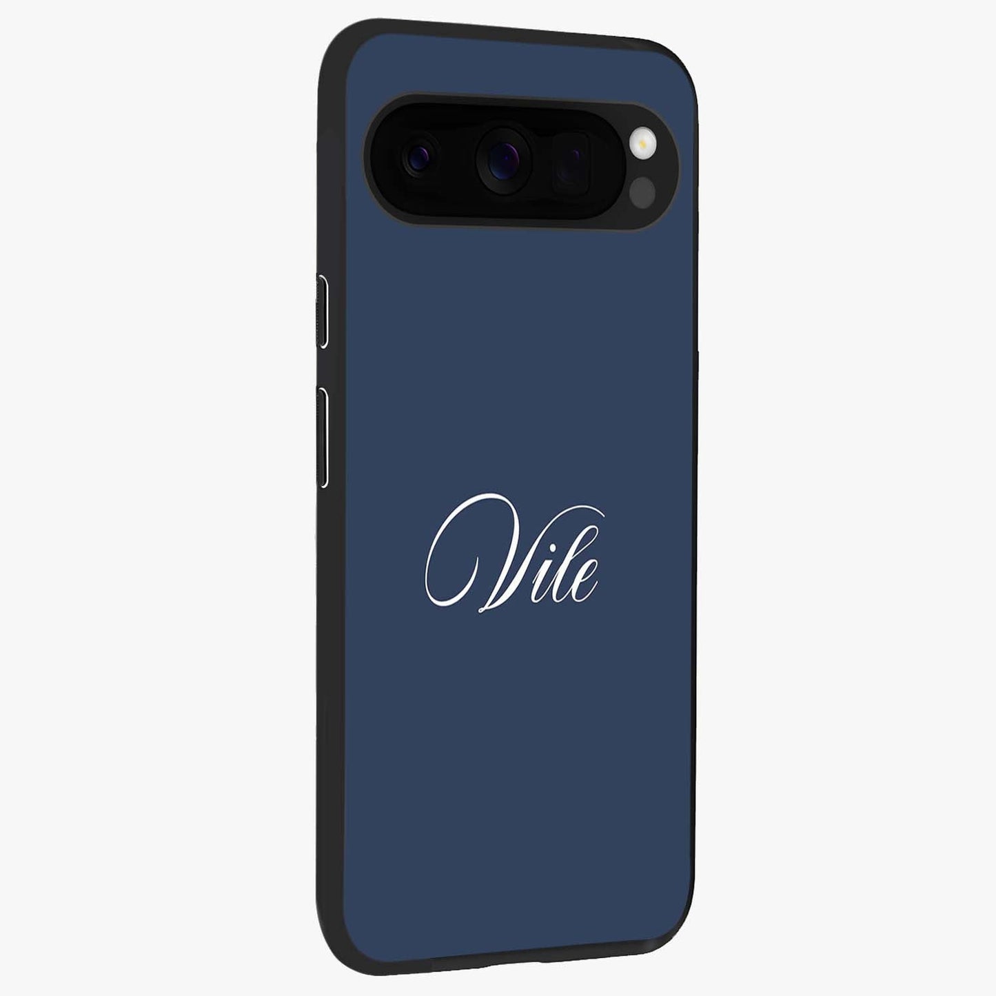 Blue Vintage Floral Pattern Glass Case displayed in angled mockup highlighting classic blue floral pattern and retro aesthetic design.