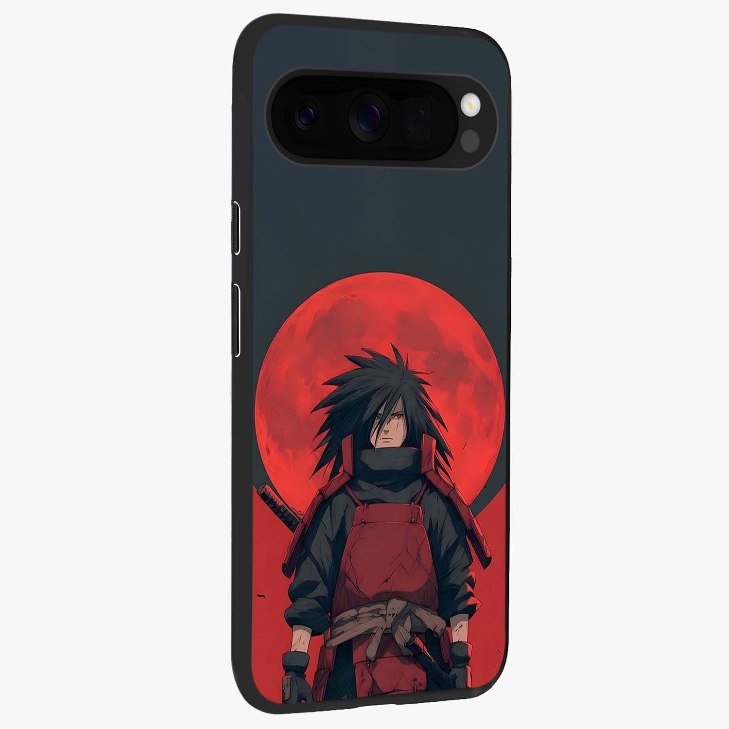 Crimson Moon Warlord Glass Case upright view showcasing powerful warlord artwork with dark celestial theme.