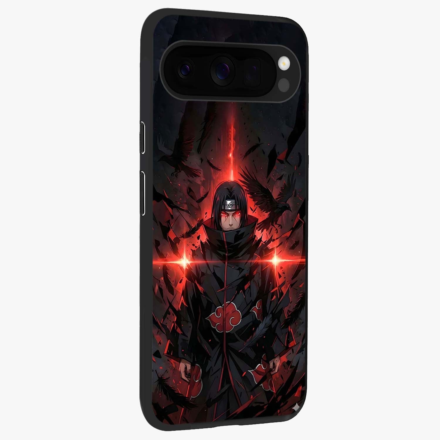 Focused Blade Discipline Glass Case upright view showcasing strong typography statement with sleek motivational theme.