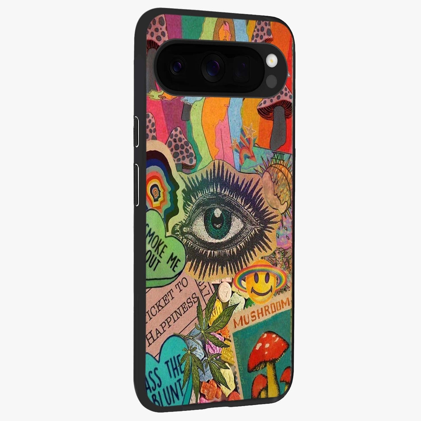 Mystic Eye Wonderland Glass Case upright view showcasing symbolic eye artwork with mysterious fantasy theme.