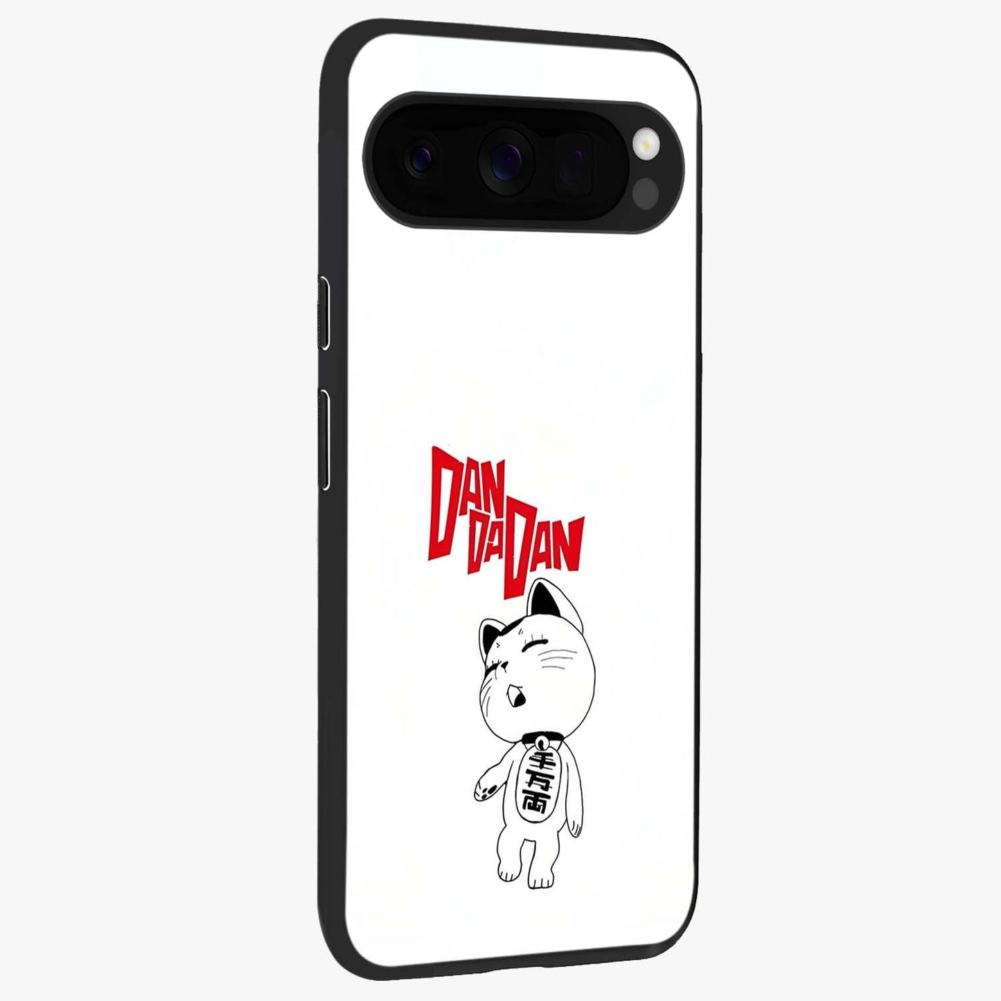 Playful Spirit Charm Glass Case upright view showcasing vibrant charm artwork with fun artistic theme.