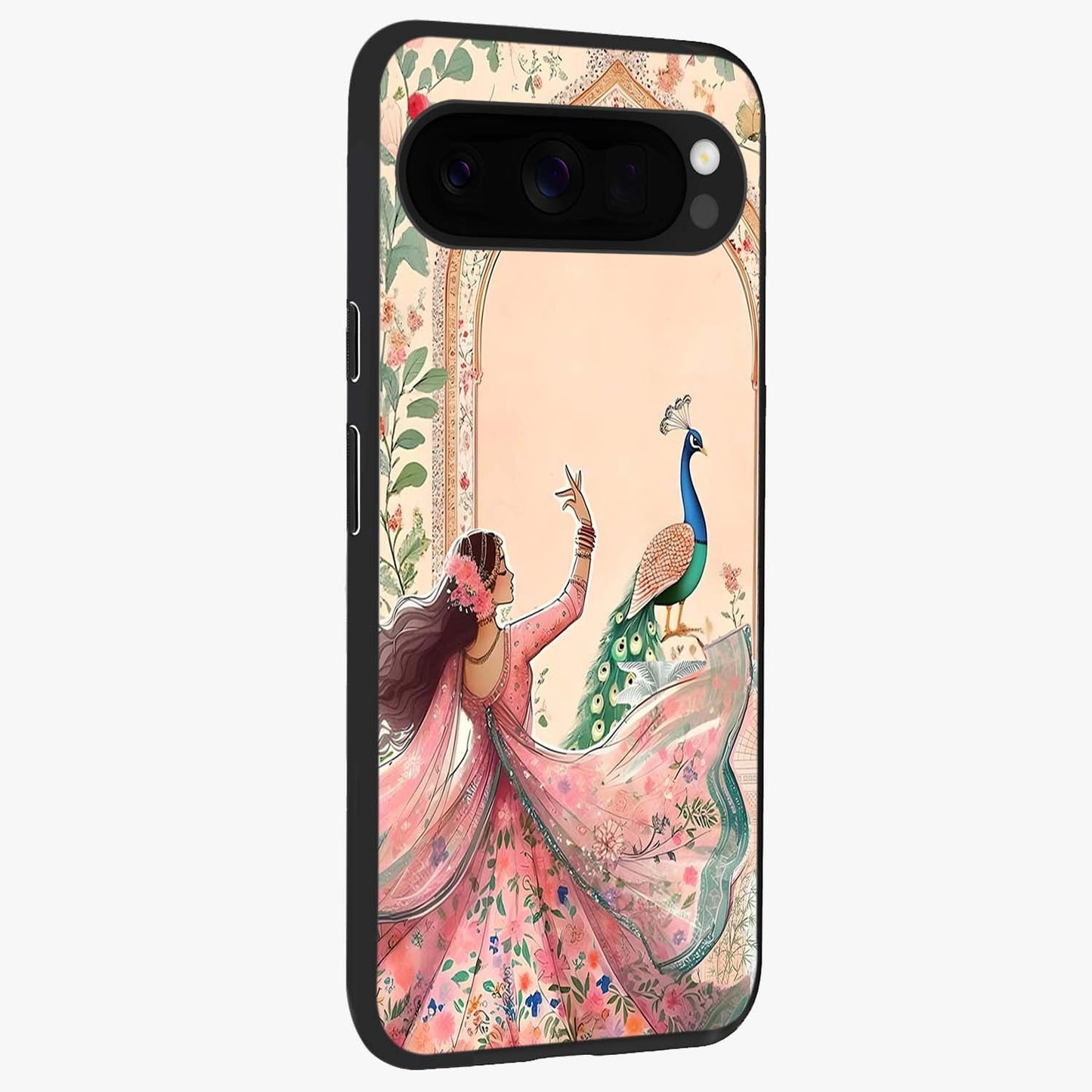 Royal Grace Muse Glass Case upright view showcasing stylish artistic artwork with sophisticated royal theme.
