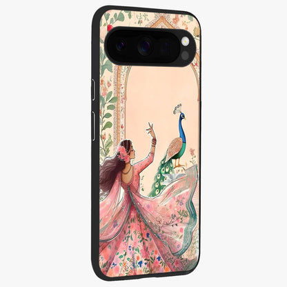 Royal Grace Muse Glass Case upright view showcasing stylish artistic artwork with sophisticated royal theme.