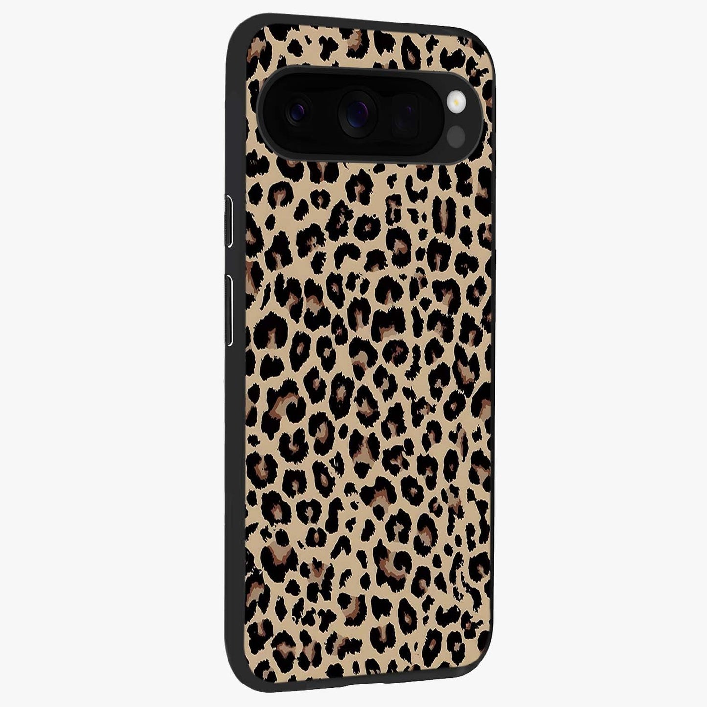 Savage Chic Pattern Glass Case upright view showcasing trendy decorative artwork with edgy fashion theme.