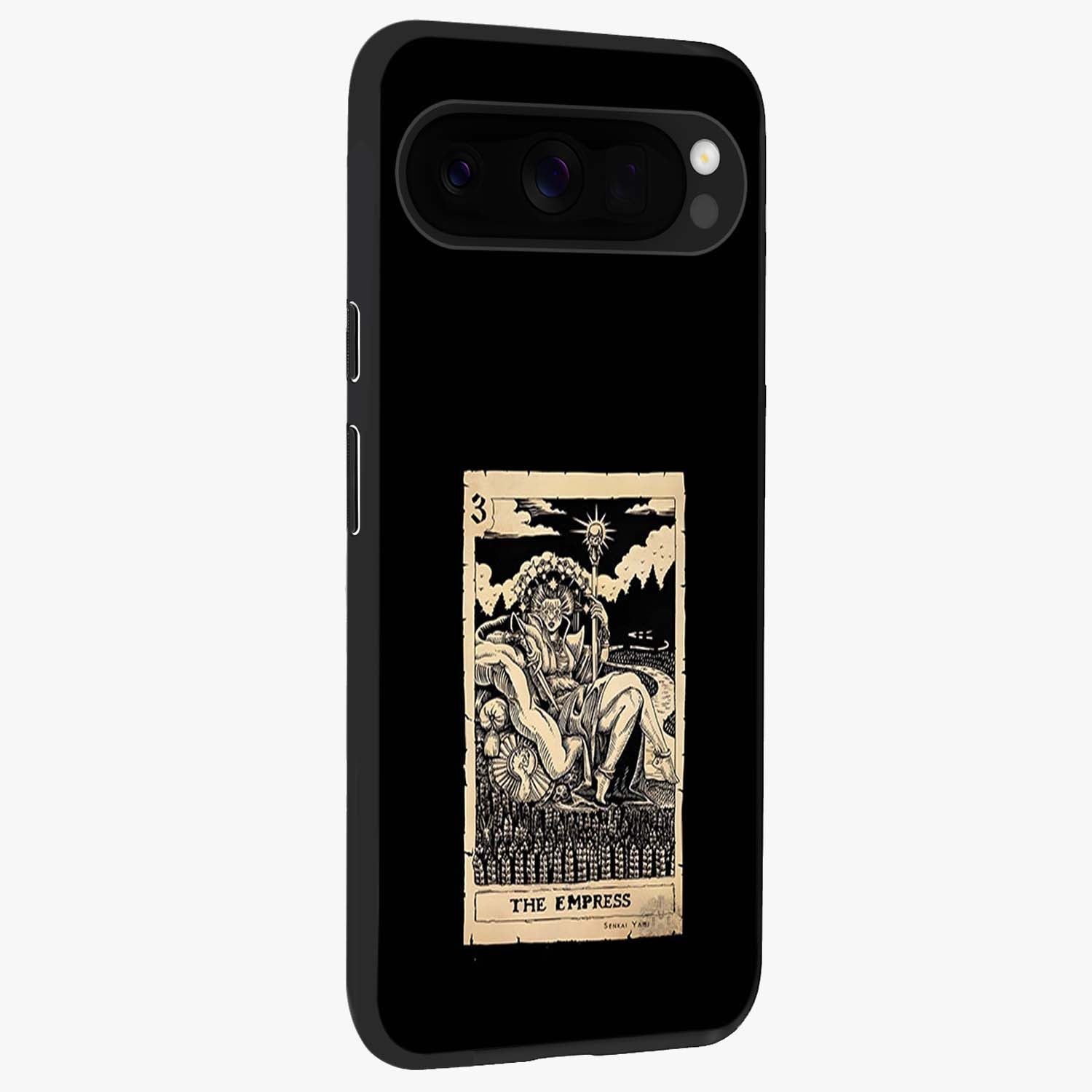 The Empress Glass Case upright view showcasing powerful empress themed artwork with luxurious artistic theme.