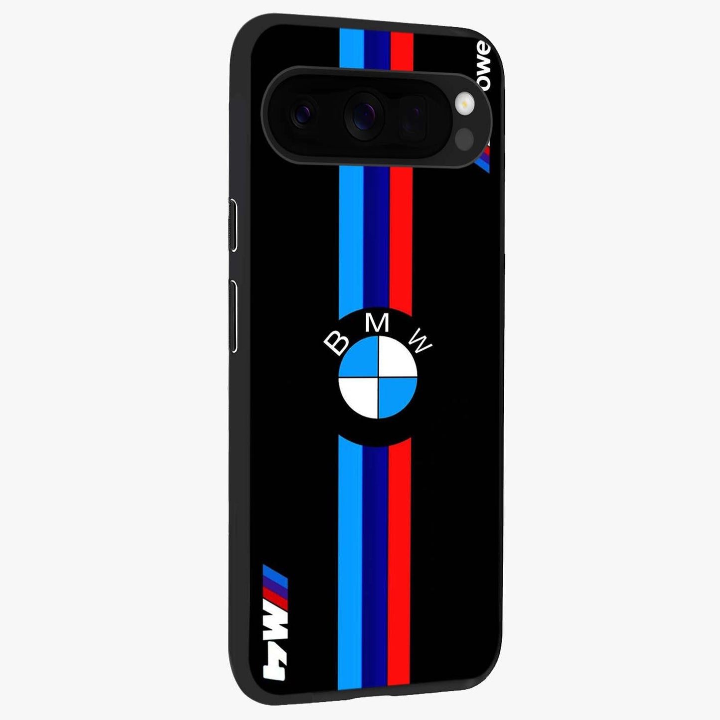 Turbo BMW Beast Glass Case upright view showcasing powerful car artwork with modern motorsport theme.