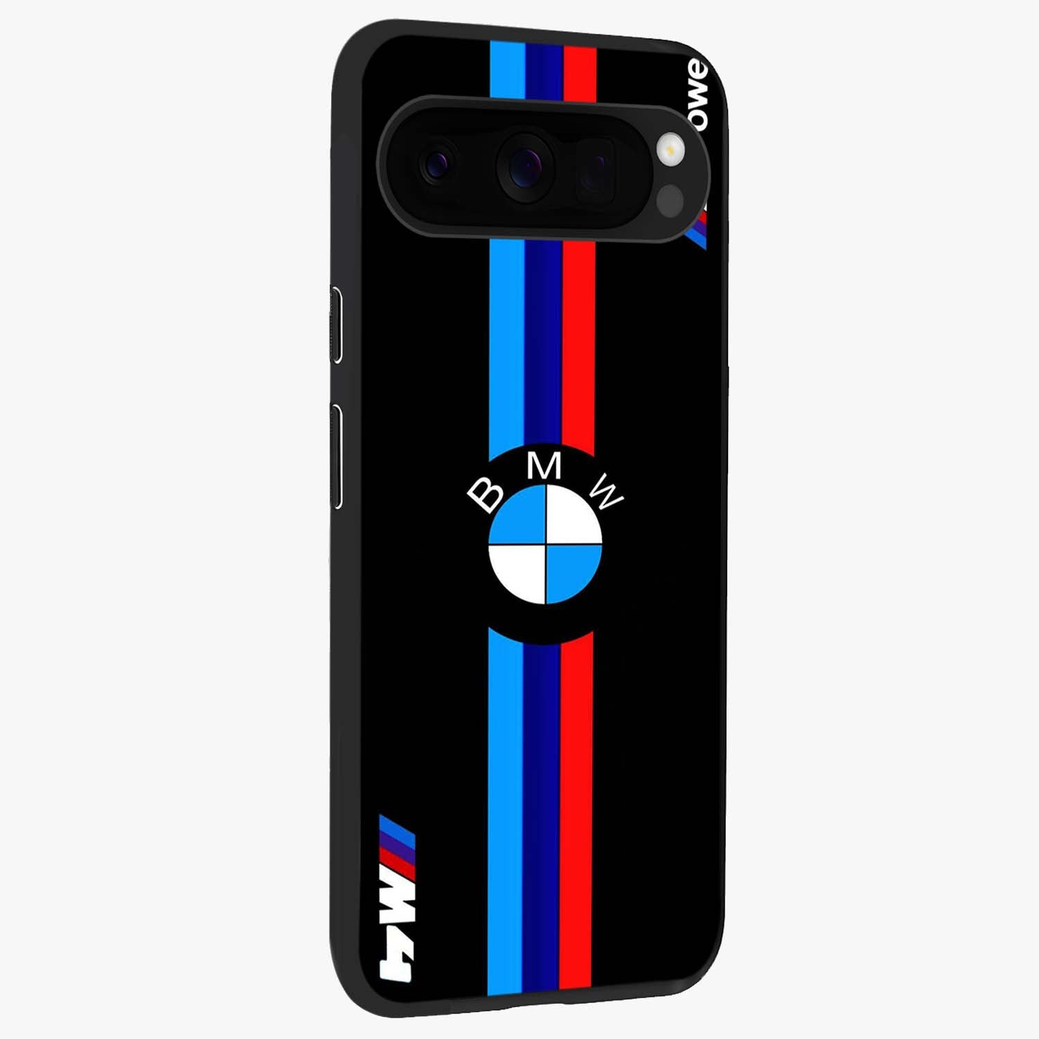 Turbo BMW Beast Glass Case upright view showcasing powerful car artwork with modern motorsport theme.