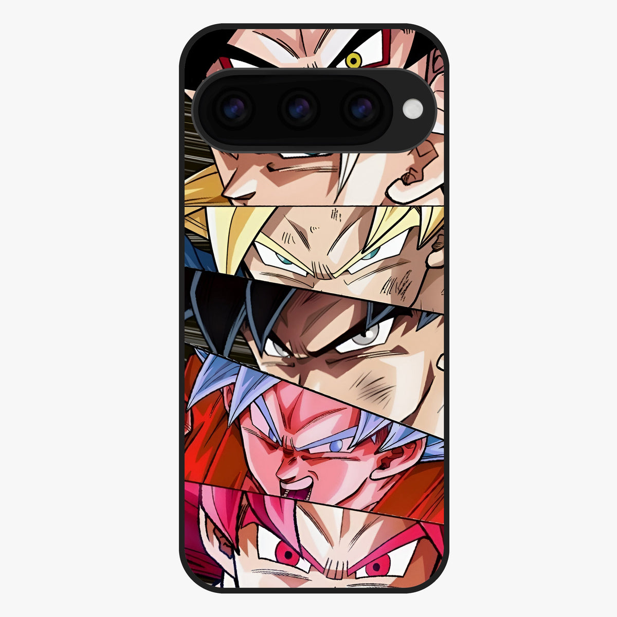 Anime Character Glass Case showing flat back view with vibrant anime artwork and glossy glass finish.