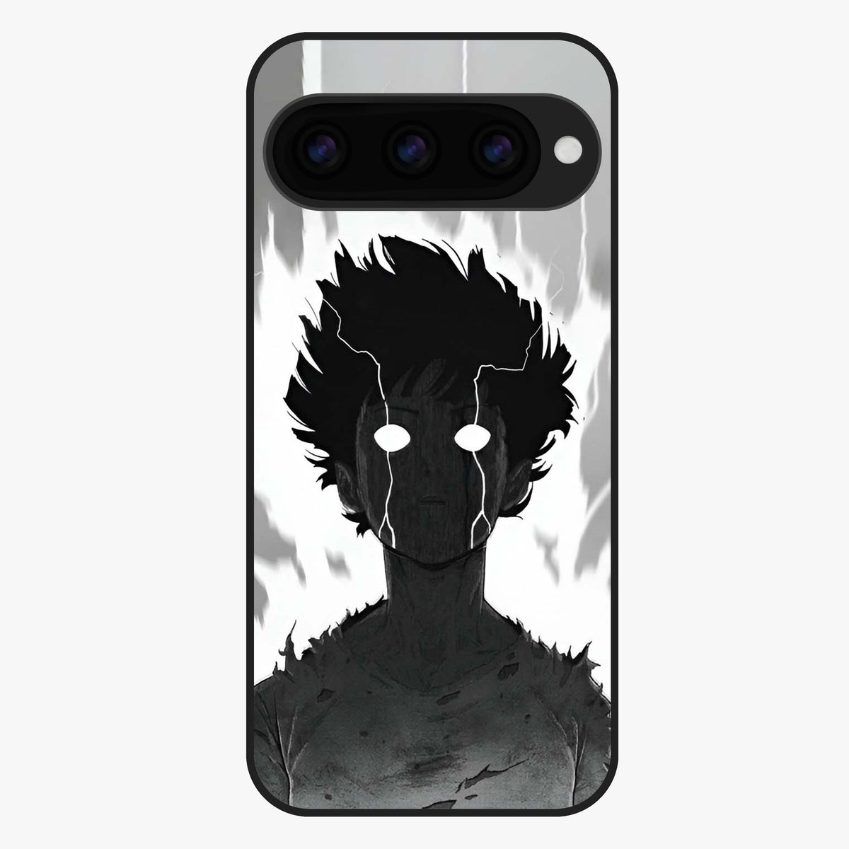 Awakened Inner Rage Glass Case showing flat back view with intense artistic artwork and glossy glass finish.