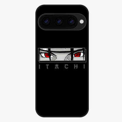 Scarlet Gaze Dominance Glass Case showing flat back view with striking red themed artwork and glossy glass finish.