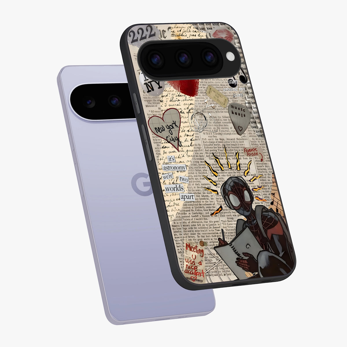City Dream Sketch Glass Case displayed in angled mockup highlighting minimal city illustration with aesthetic sketch style.