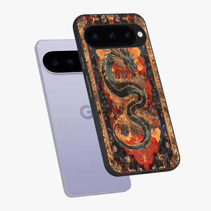 Inferno Dragon Soul Glass Case displayed in angled mockup highlighting powerful dragon illustration with inferno aesthetic.