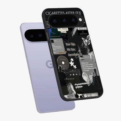 Midnight Love Echo Glass Case displayed in angled mockup highlighting elegant love inspired design with deep aesthetic style.