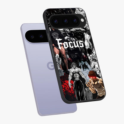 Relentless Power Focus Glass Case displayed in angled mockup highlighting bold statement design with modern aesthetic style.