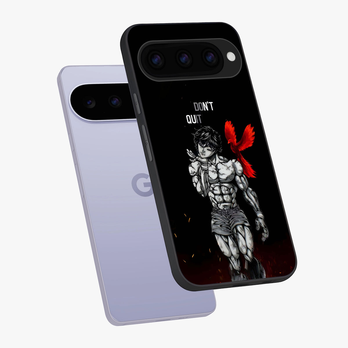Rise Beyond Limits Glass Case displayed in angled mockup highlighting inspiring message design with modern aesthetic style.