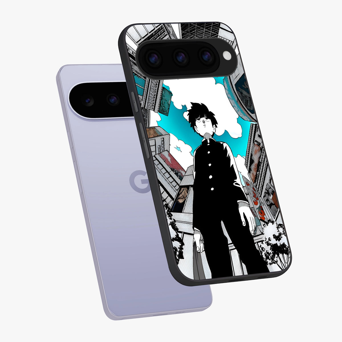 Silent Psychic Awakening Glass Case displayed in angled mockup highlighting spiritual awakening design with cosmic aesthetic.