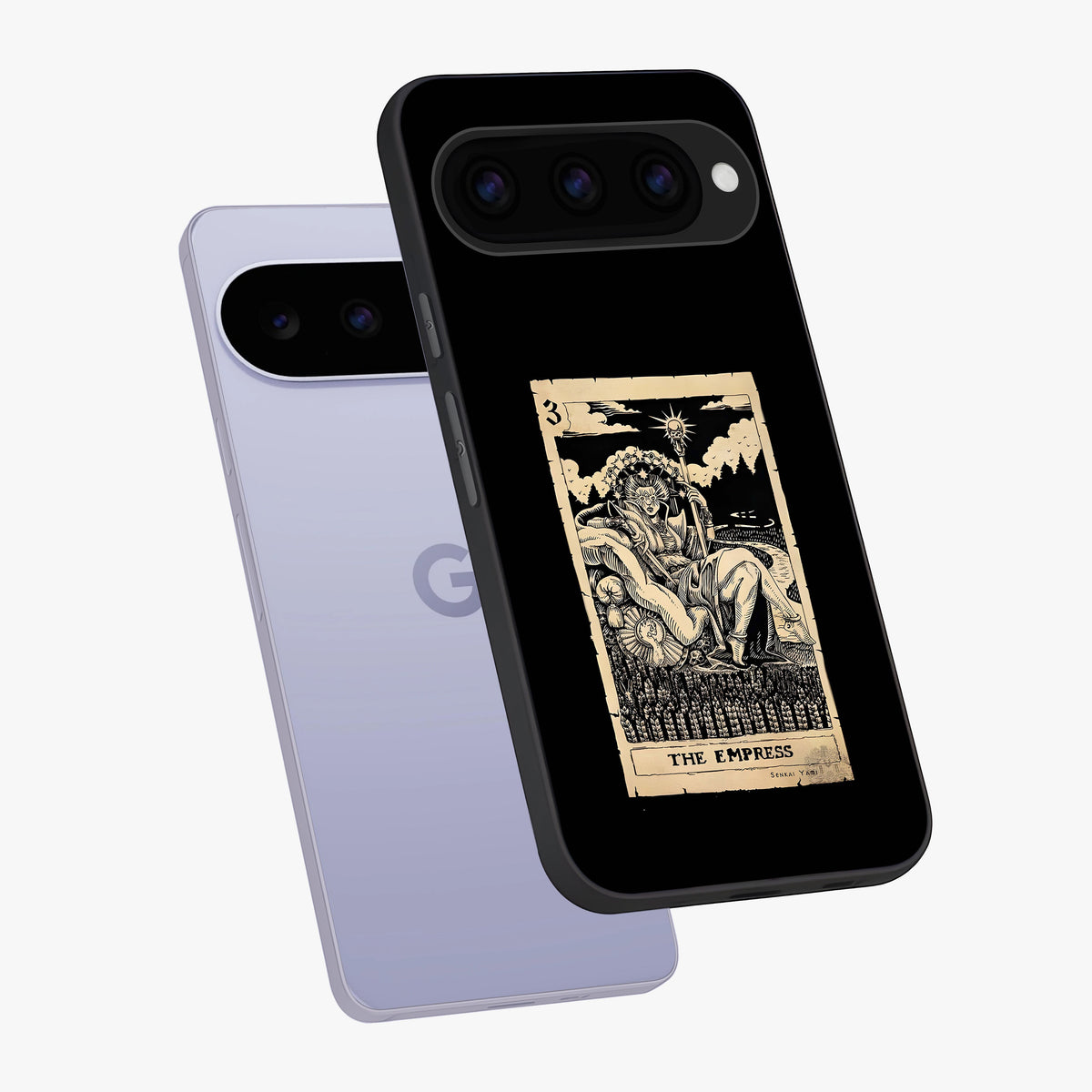 The Empress Glass Case displayed in angled mockup highlighting elegant royal design with majestic aesthetic style.