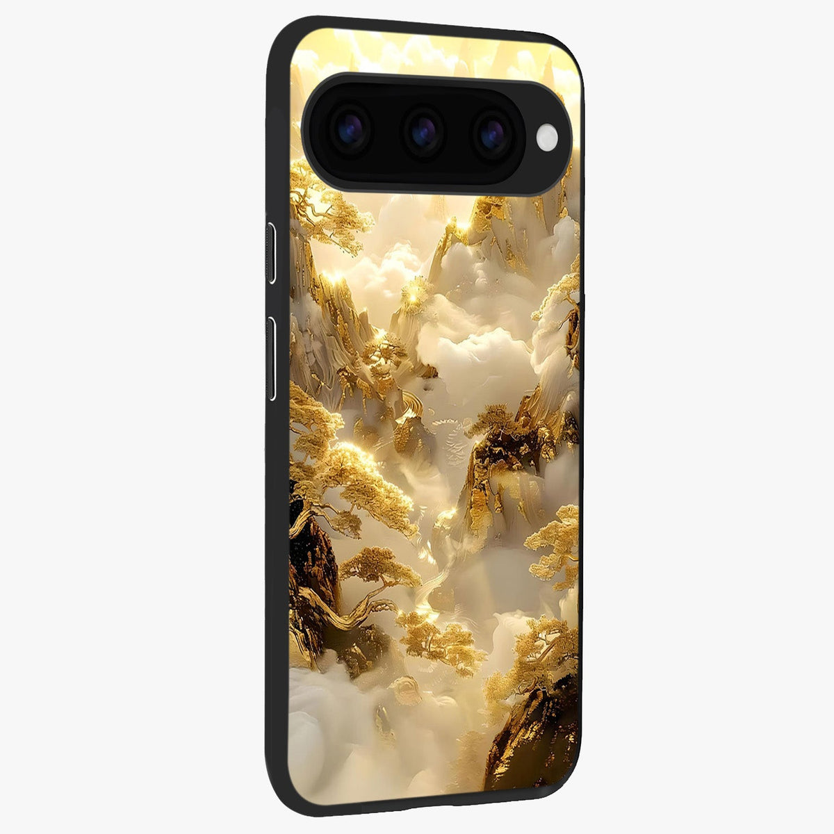 Gates Of Illumination Glass Case upright view showcasing glowing gateway artwork with mystical celestial theme.