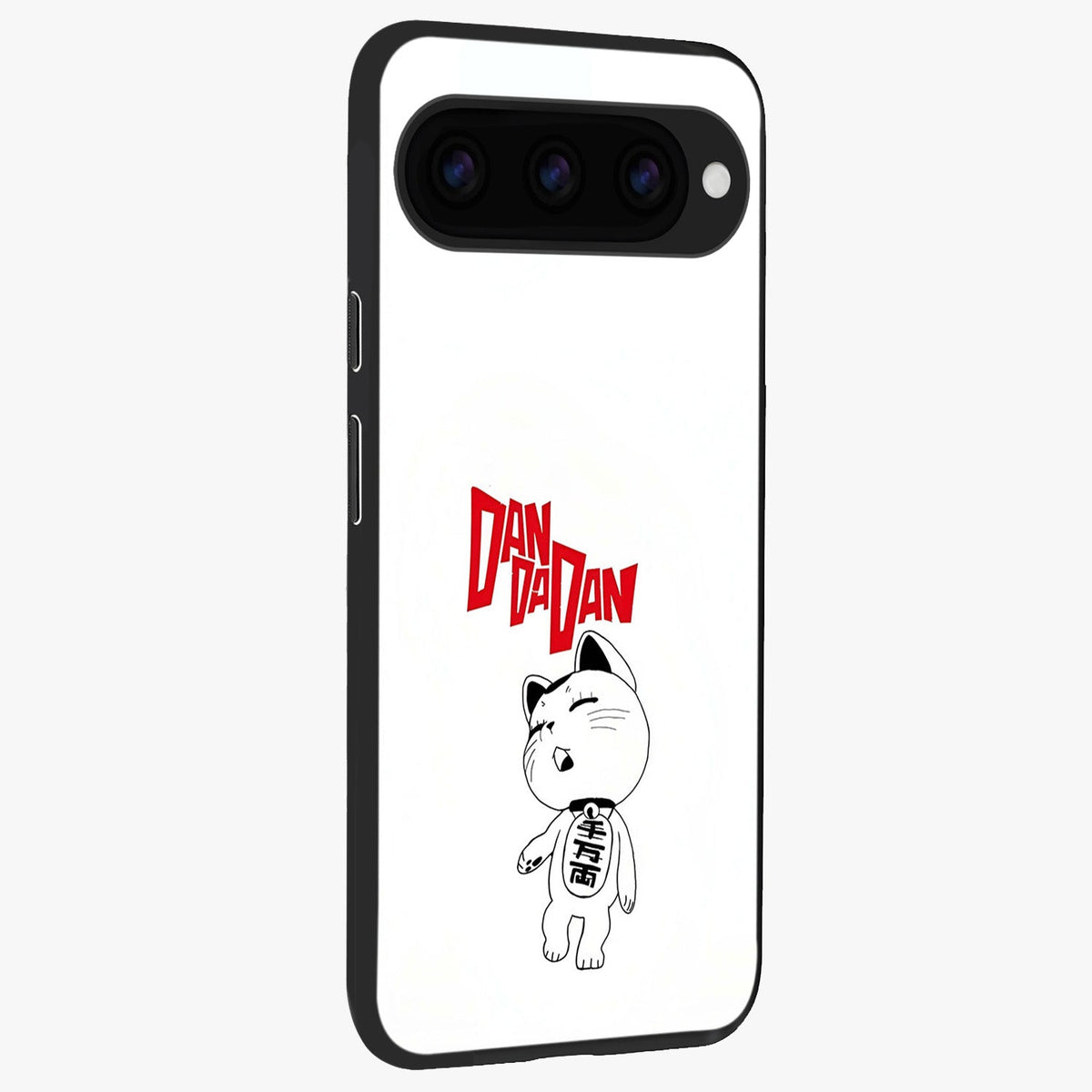 Playful Spirit Charm Glass Case upright view showcasing vibrant charm artwork with fun artistic theme.
