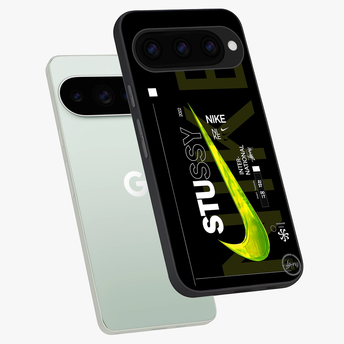 Neon Street Edition Glass Case displayed in angled mockup highlighting vibrant urban design with bold street aesthetic.