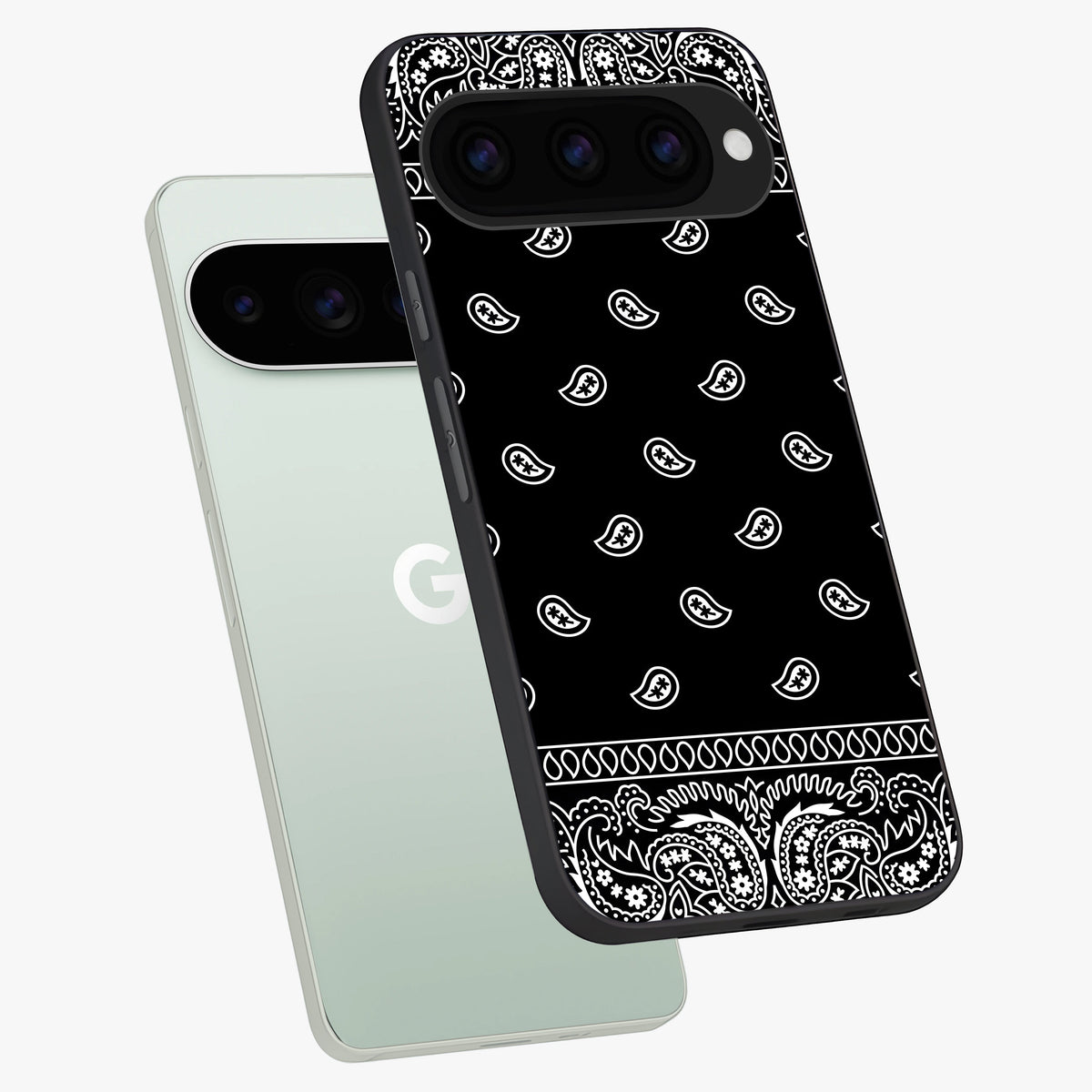 Retro Rebel Threads Glass Case displayed in angled mockup highlighting retro inspired graphic design with rebellious aesthetic.