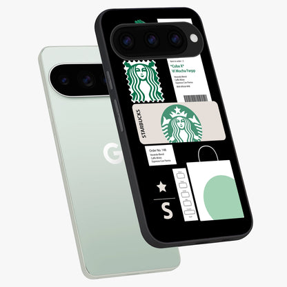 Starbucks Mocha Glass Case displayed in angled mockup highlighting stylish mocha themed design with cozy café aesthetic.