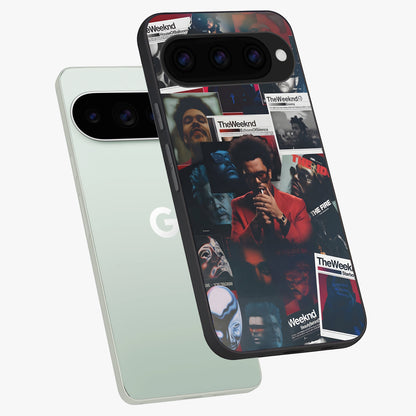 The Weeknd Glass Case displayed in angled mockup highlighting stylish pop culture inspired design with modern aesthetic.