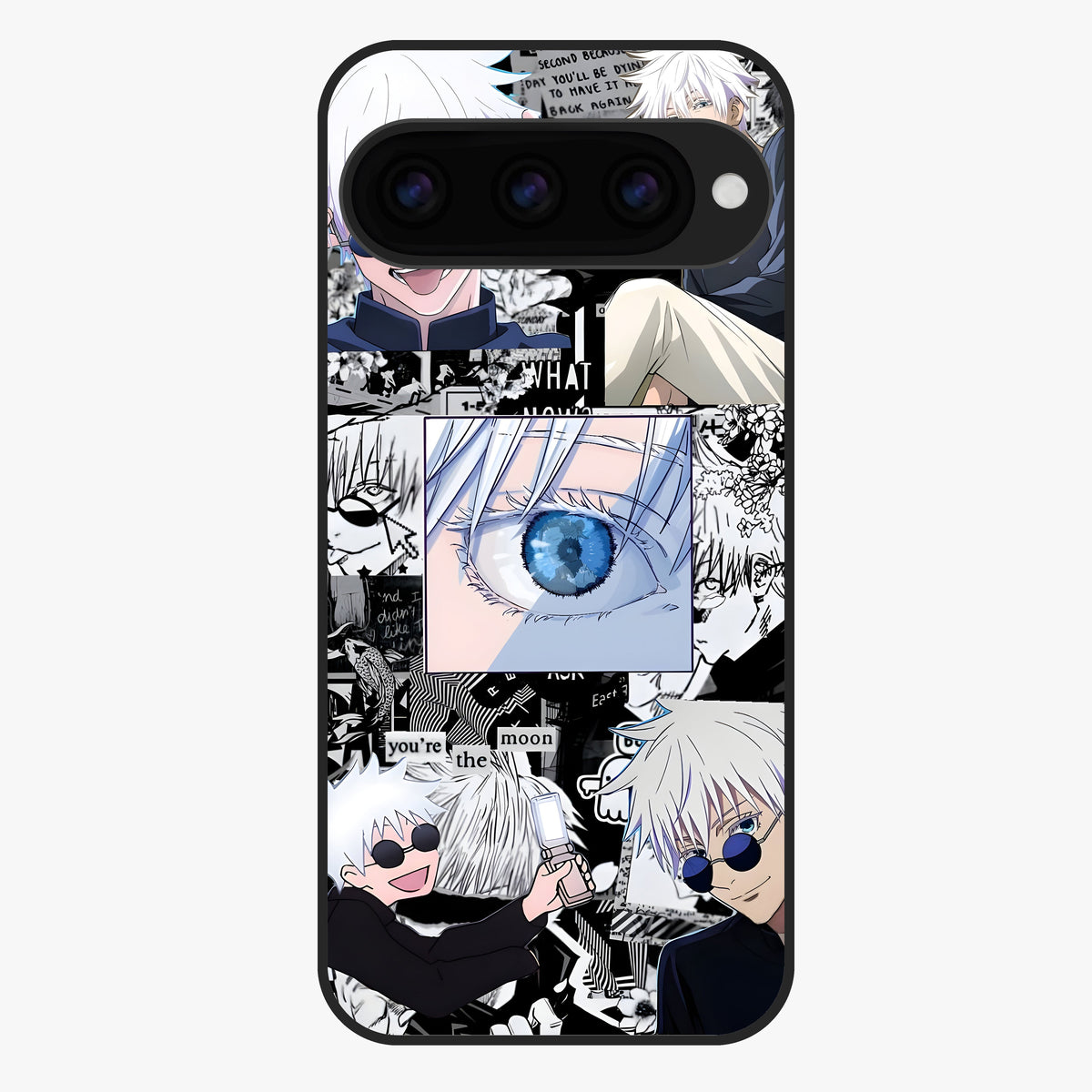 Infinity Sorcerer Chaos Glass Case showing flat back view with mystical sorcerer themed artwork and glossy glass finish.