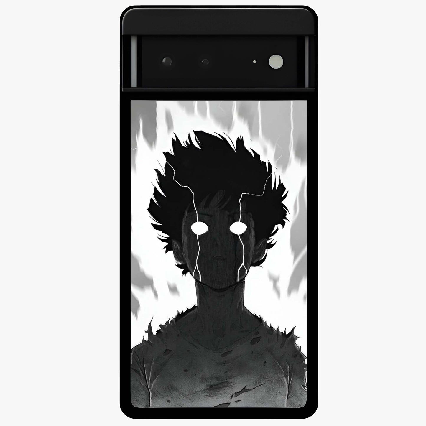 Awakened Inner Rage Glass Case showing flat back view with intense artistic artwork and glossy glass finish.