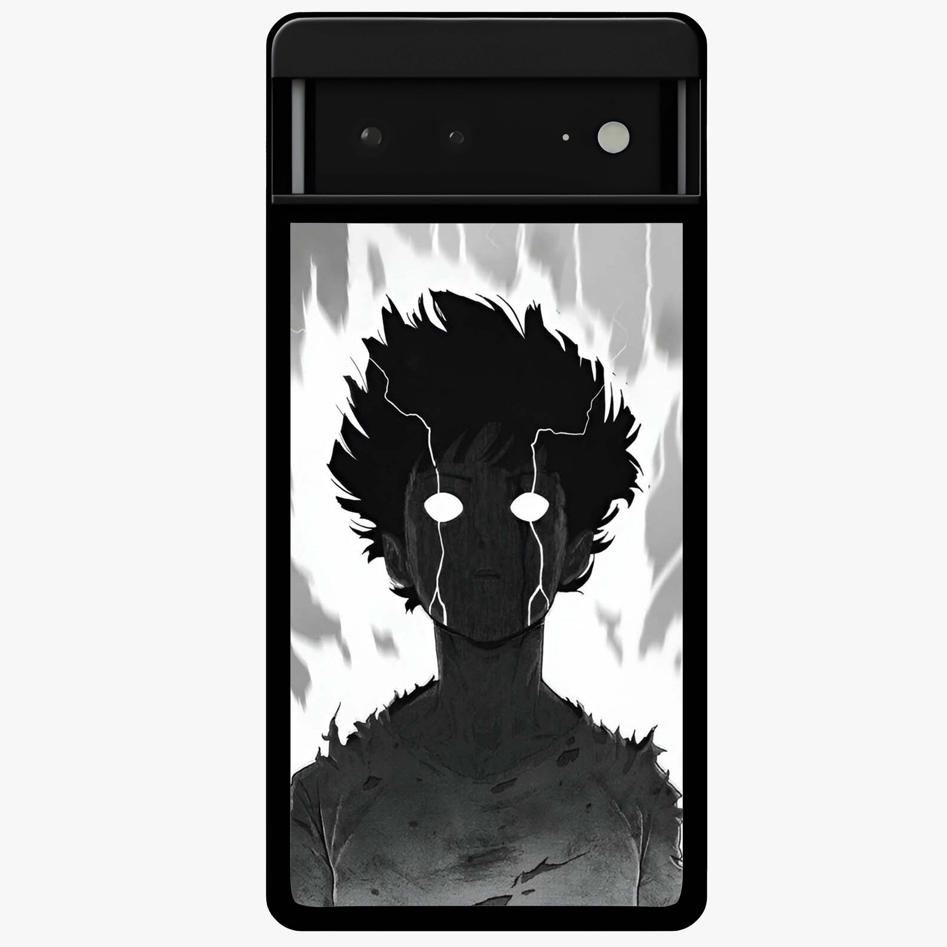 Awakened Inner Rage Glass Case showing flat back view with intense artistic artwork and glossy glass finish.