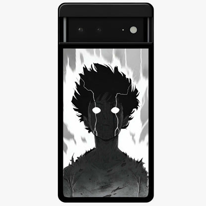 Awakened Inner Rage Glass Case showing flat back view with intense artistic artwork and glossy glass finish.